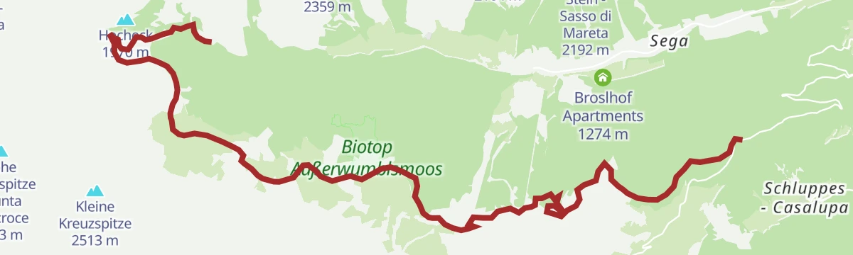 Route map: Ratschinger Almenweg
